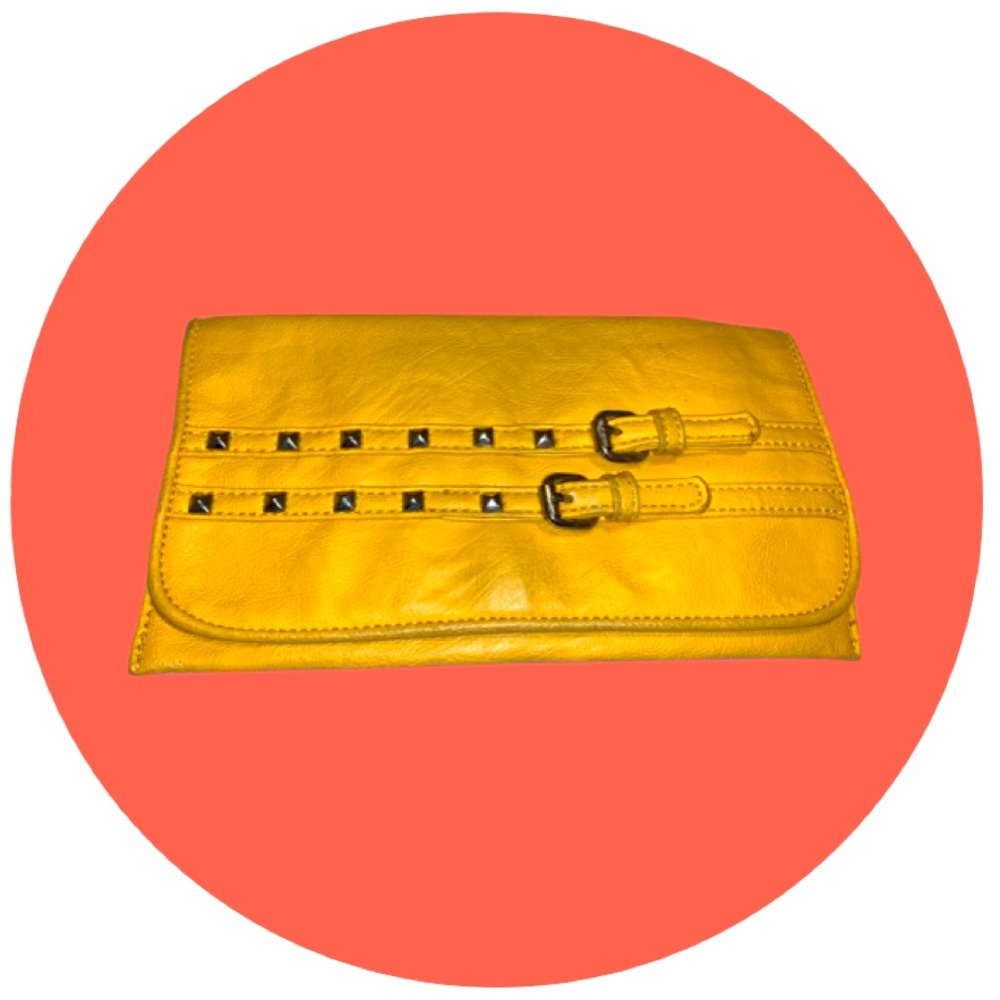 Yellow envelope clutch